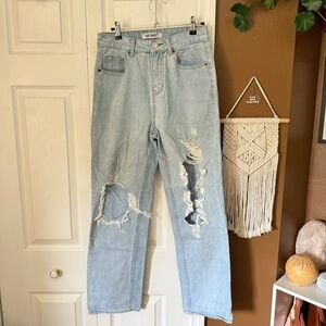 Blue Savvy Denim Light Blue Distressed Women's Jeans / Size 3 (26)